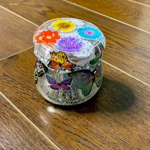 A butterfly resin jar